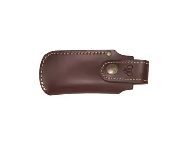 Cudeman teacă din piele Maro pentru cuțit pliabil Heavy Duty