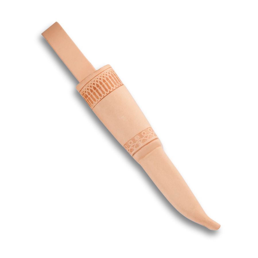 Iisakki Järvenpää Pigeon Knife med slank, buet klinge og træskaft.