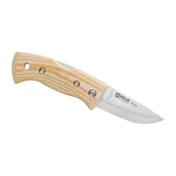 Helle Berget – Cuțit din Canvas Micarta bej